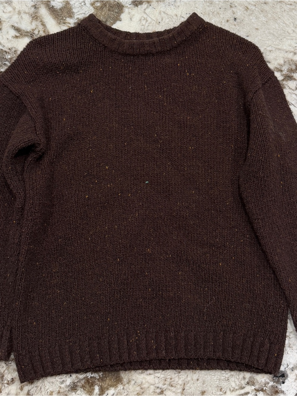 H&M Burgandy Cozy Knit Sweater with Flecked Yarn
